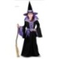 Disfraz bruja morada elegante niña tallas