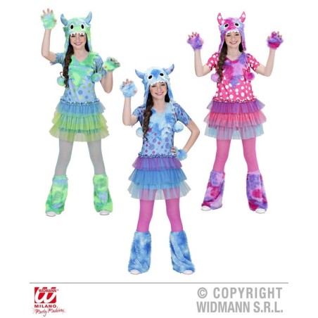 disfraz mosntruita chica monster girl talla 5 7 anos color azul