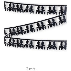 guirnalda brujas negras 3 metros papel