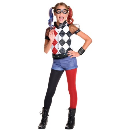 disfraz harley quinn nina super hero girls infantil