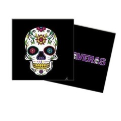 servilletas calaveras dia de muertos halloween 20 uds 33x33 cm
