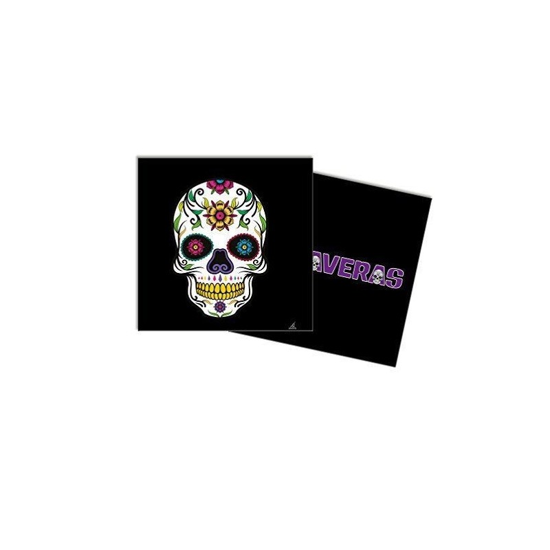 Servilletas calaveras dia de muertos halloween 20 uds 33x33 cm