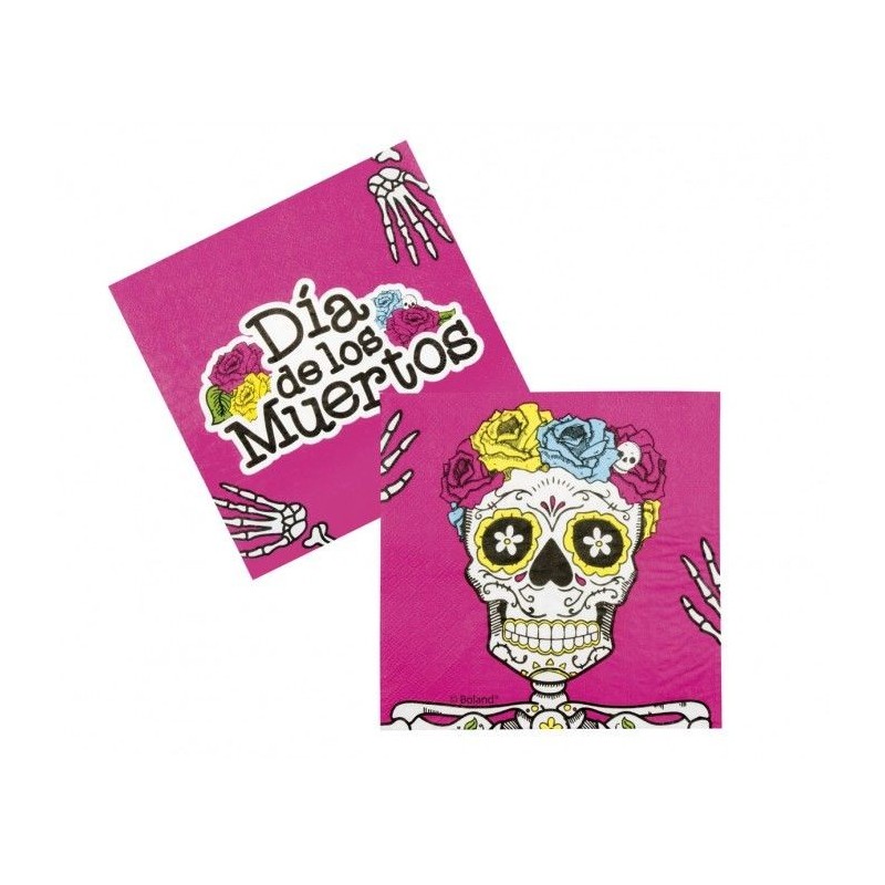 Servilletas dia de los muertos 12 uds de 33 cm