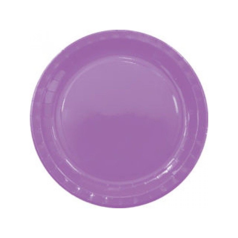 Platos morados carton 8 uds 23 cm