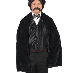 capa terciopelo negra 100 cm caballero