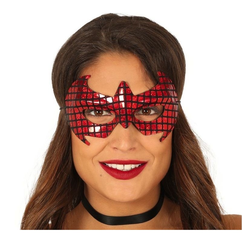 Antifaz rojo spider super heroe