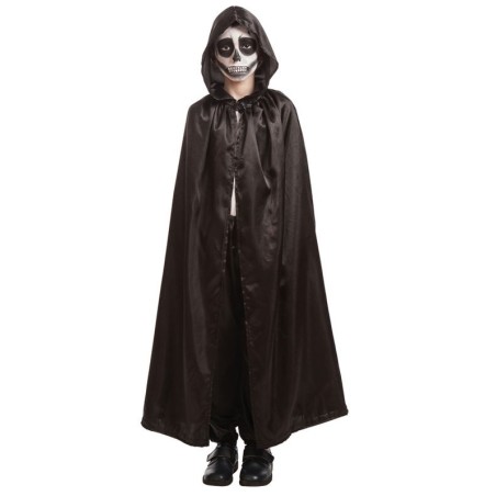 capa negra con cacucha para nino talla 8 10 anos
