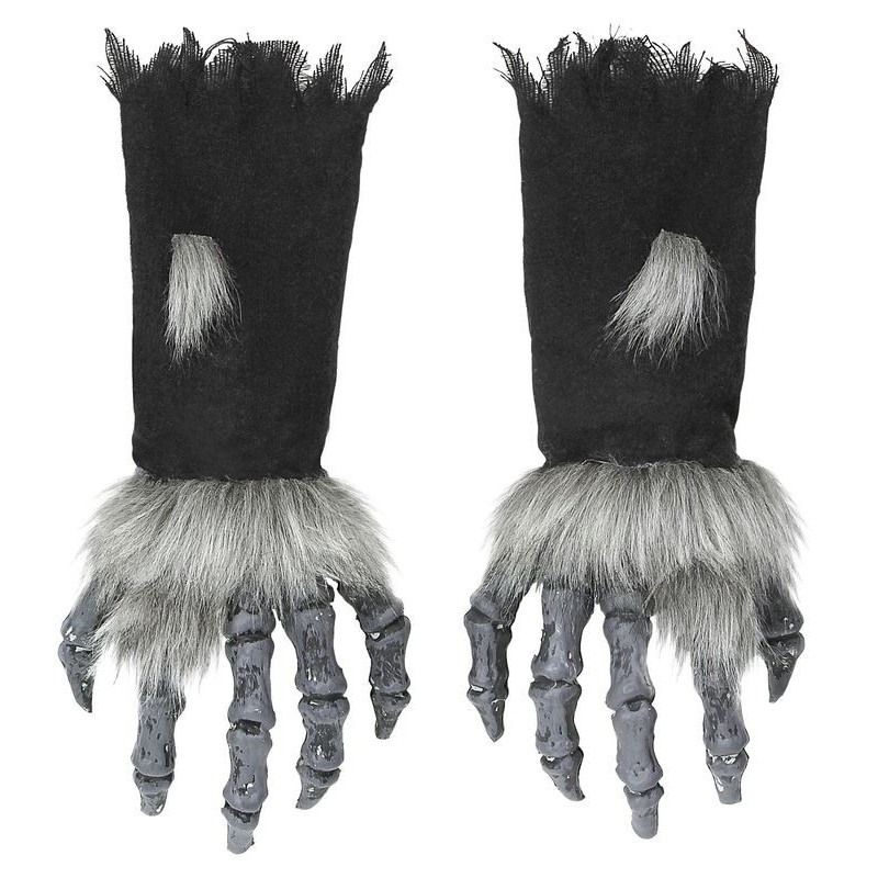 Manos de monstruo o esqueleto con pelo