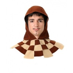 capucha medieval cruzado marron