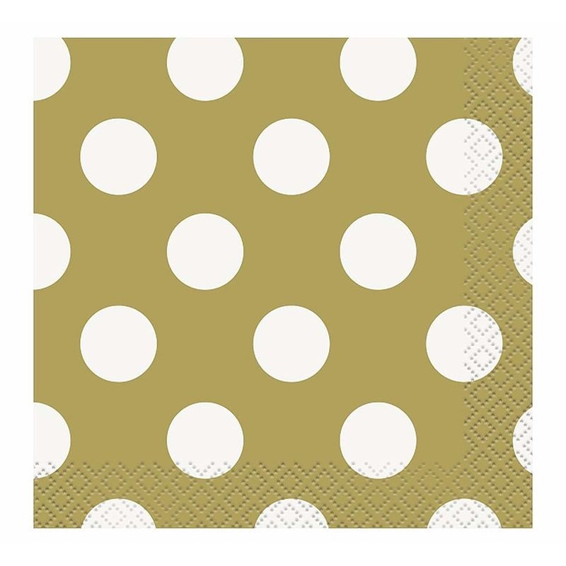 Servilletas oro lunares 16 uds 13 cm