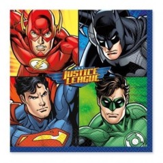 servilletas liga de la justicia 16 uds