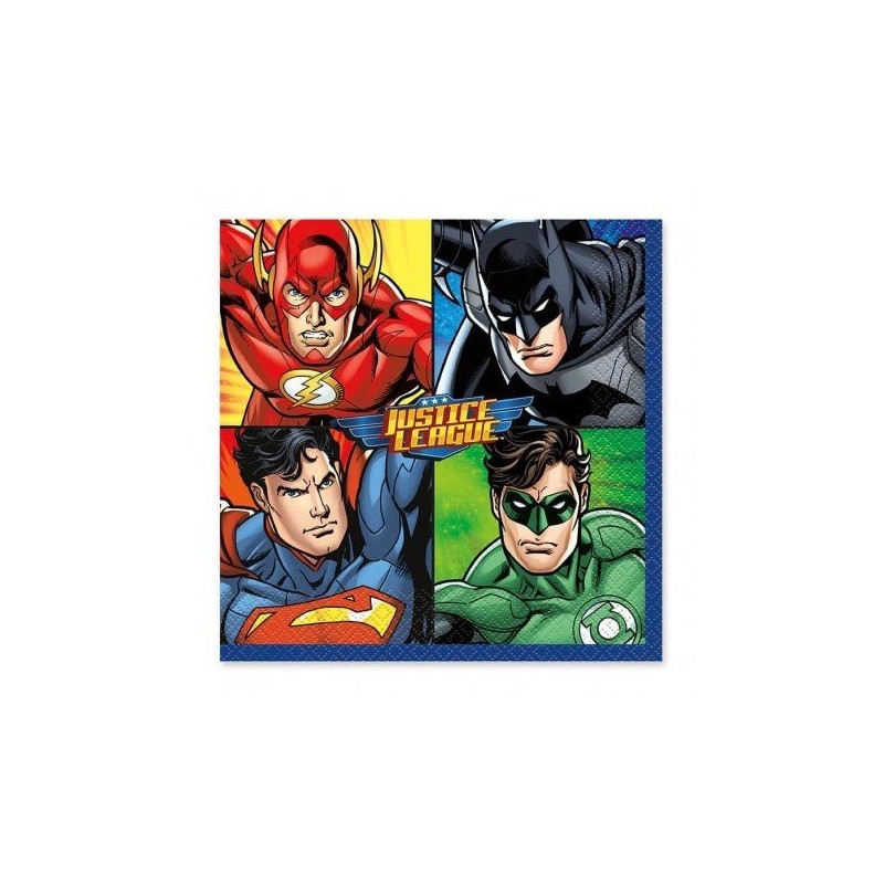 Servilletas liga de la justicia 16 uds