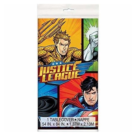 mantel liga de justicia plastico 137x213 cm