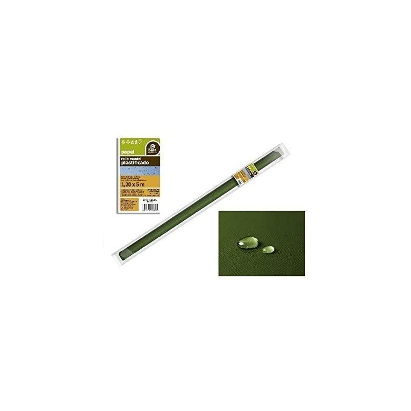 Mantel rollo plastificado verde 5 x 1,20 metros
