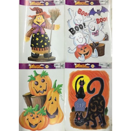 pegatinas cristal halloween gatos