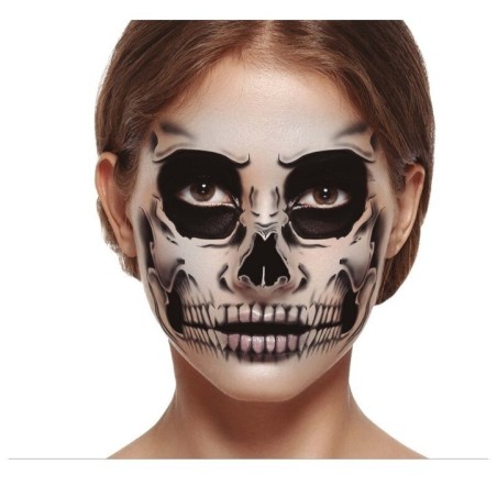 tautajes de cara esqueleto temporales