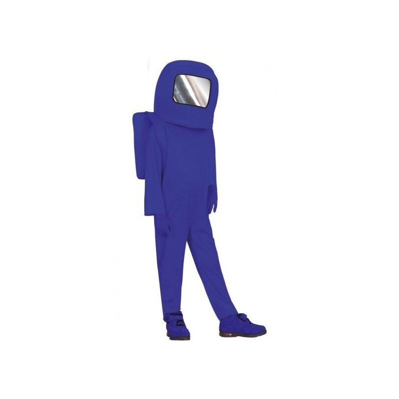 Disfraz Astronauta Among Us azul para niño talla 5-6 años