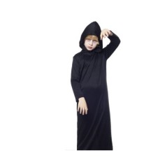 Tunica negra con capucha infantil tallas-El Informal