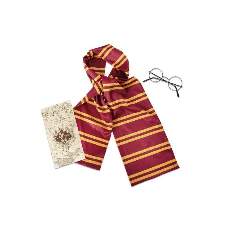 Conjunto Harry Potter gafas bufanda y mapa