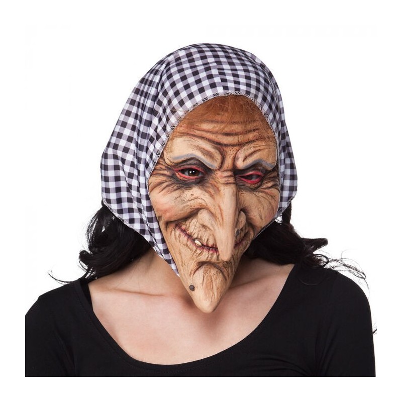 Mascara Bruja vieja con capucha