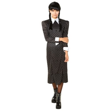 disfraz miercoles addams vestido original para mujer