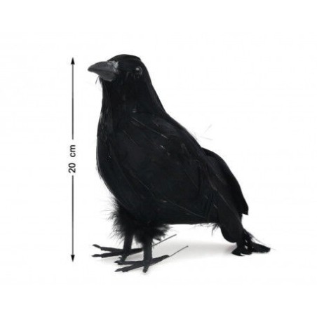 cuervo decoracion halloween 20x10 cm