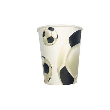 vasos futbol cumpleanos 12 uds