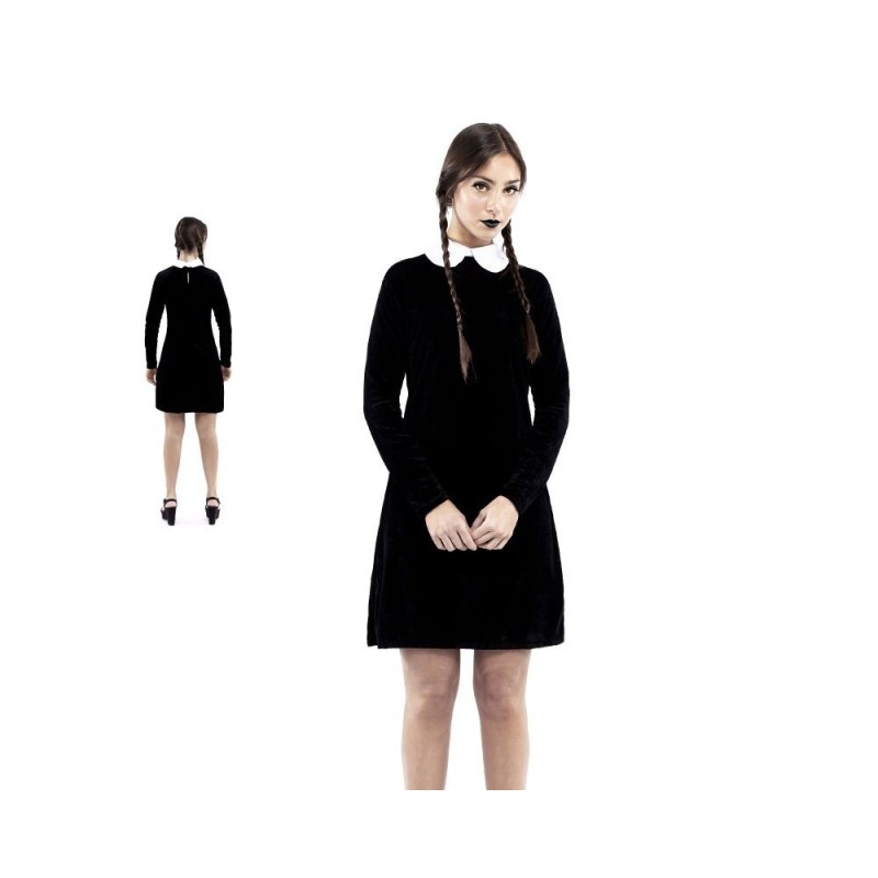 Disfraz niña gotica miercoles para mujer tallas