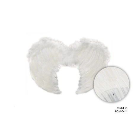 alas de plumas blancas angel 80x60 cm