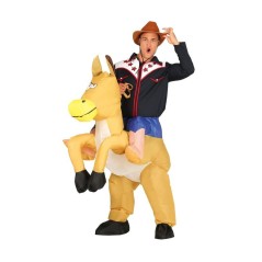 disfraz vaquero caballo hinchable talla l 52 54 adulto
