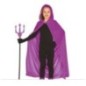 Capa Morada con capucha terciopelo 100 cm