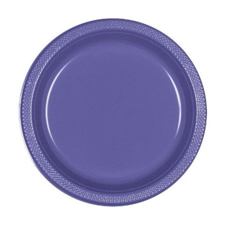 platos morado 10 uds de 23 cm plastico