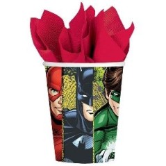 vasos de la liga de la justicia cumpleanos de 266 ml 8 unidades