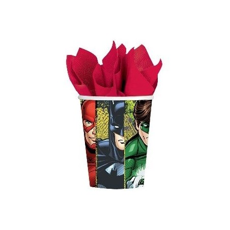 vasos de la liga de la justicia cumpleanos de 266 ml 8 unidades