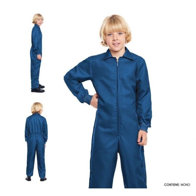 Mono azul trabajador asesino halloween infantil