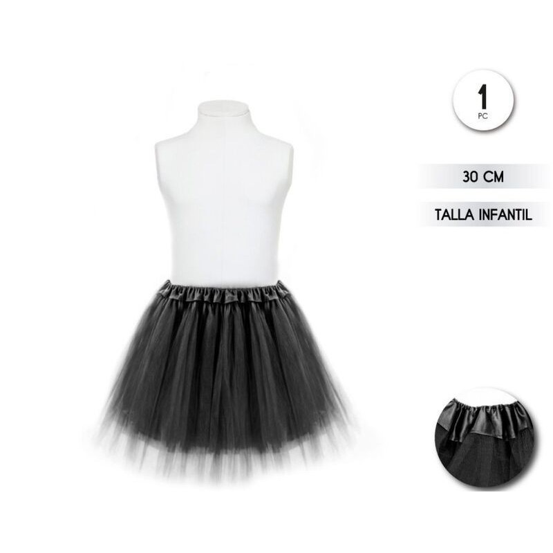 Tutu negro infantil 30 cm