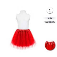 tutu rojo infantil 30 cm