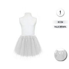 tutu blanco infantil 30 cm