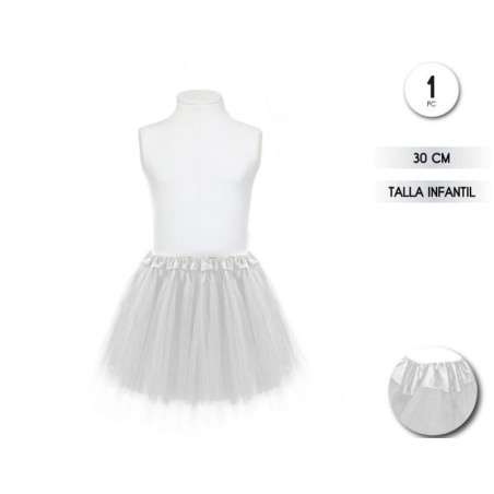 tutu blanco infantil 30 cm