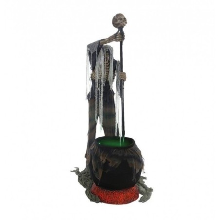 figura esqueleto olla animatronic 180 cm luz sonido y movimiento