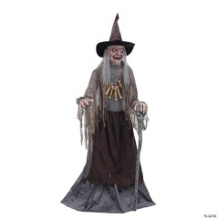 figura bruja 180 cm animada animatronic