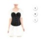 Corset negro vintage mujer tallas
