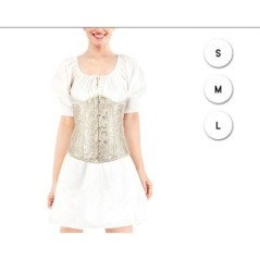 corset jacquard beige para mujer tallas