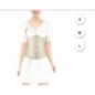 Corset jacquard beige para mujer tallas