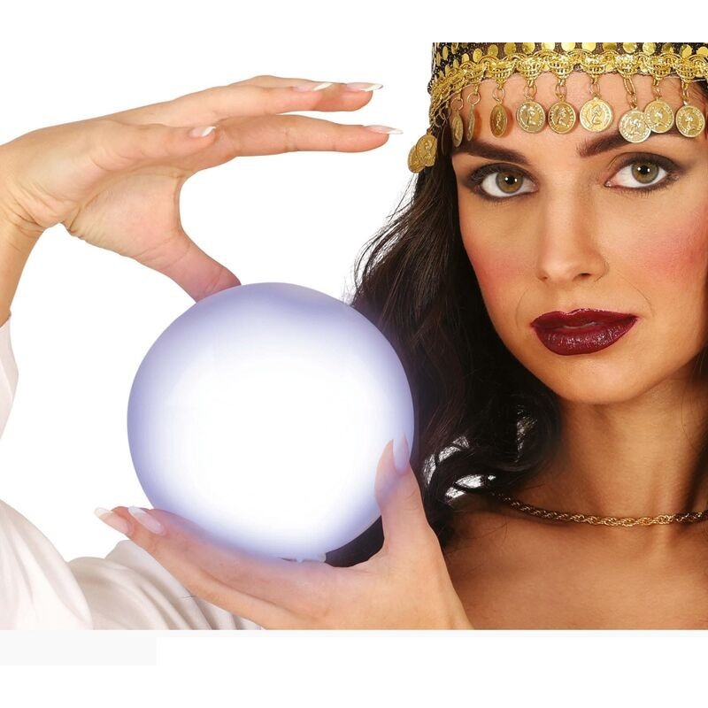 Bola con luz bruja pitonisa 12 cm