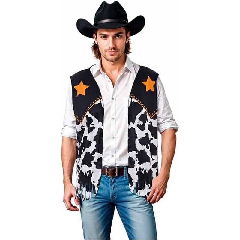 Chaleco vaquero oeste adulto