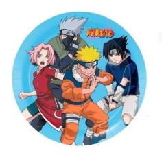 platos naruto cumpleanos 8 uds 18 cm