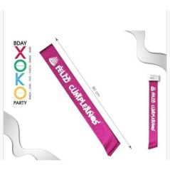 banda feliz cumpleanos fucsia