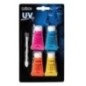 Pintura facial neon UV 4 colores + aplicador