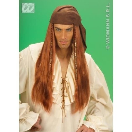 Peluca pirata del caribe con pañuelo 8003558008780 P0878